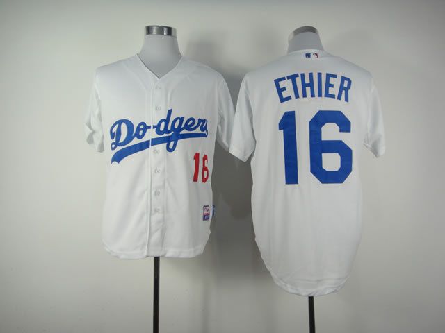 Men Los Angeles Dodgers #16 Ethier White MLB Jerseys->los angeles dodgers->MLB Jersey